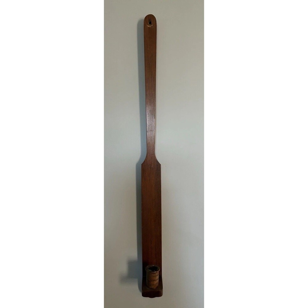 Wooden Wall Mounted Rustic Candle Sconce with new candle